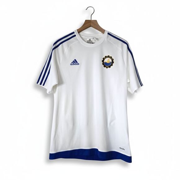Adidas FKS Stal Mielec Soccer Jersey White Blue Climalite Men’s Large - Picture 1 of 10